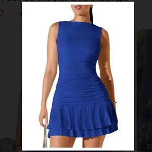 ✨ Milumia Women's Tiered A-Line Mini Tank Dress - Royal Blue - Size Large ✨
